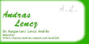 andras lencz business card
